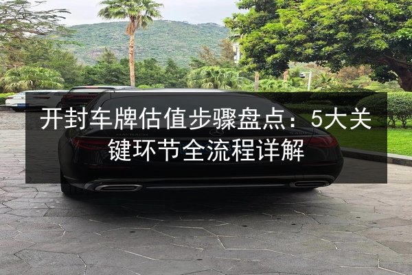 开封车牌估值步骤盘点:5大关键环节全流程详解 第2张 开封车牌估值步骤盘点:5大关键环节全流程详解 第2张
