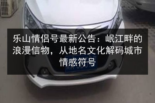 乐山情侣号最新公告:岷江畔的浪漫信物,从地名文化解码城市情感符号 第2张 乐山情侣号最新公告:岷江畔的浪漫信物,从地名文化解码城市情感符号 第2张