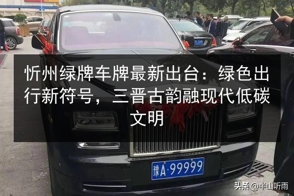 忻州绿牌车牌最新出台:绿色出行新符号,三晋古韵融现代低碳文明 第3张 忻州绿牌车牌最新出台:绿色出行新符号,三晋古韵融现代低碳文明 第3张