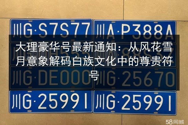大理豪华号最新通知：从风花雪月意象解码白族文化中的尊贵符号 第3张