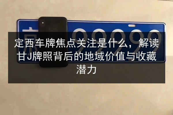 定西车牌焦点关注是什么，解读甘J牌照背后的地域价值与收藏潜力 第3张