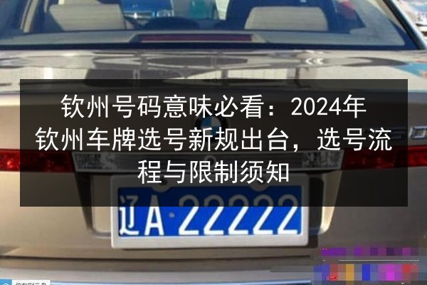 钦州号码意味必看:2024年钦州车牌选号新规出台,选号流程与限制须知 第2张 钦州号码意味必看:2024年钦州车牌选号新规出台,选号流程与限制须知 第2张