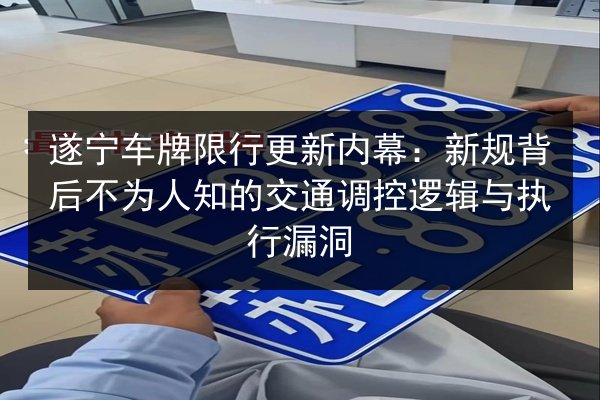 遂宁车牌限行更新内幕:新规背后不为人知的交通调控逻辑与执行漏洞 第2张 遂宁车牌限行更新内幕:新规背后不为人知的交通调控逻辑与执行漏洞 第2张