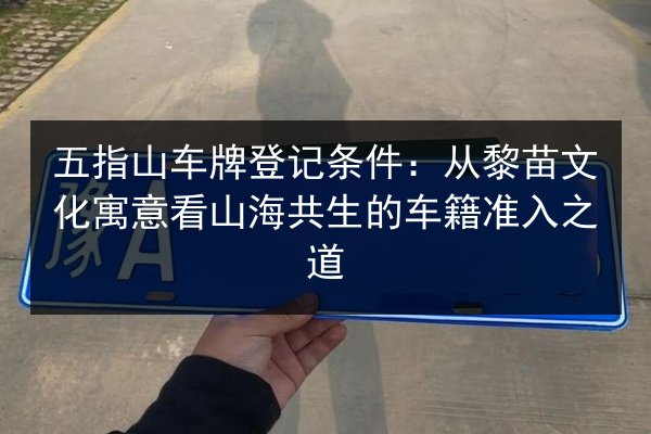五指山车牌登记条件:从黎苗文化寓意看山海共生的车籍准入之道 第2张 五指山车牌登记条件:从黎苗文化寓意看山海共生的车籍准入之道 第2张