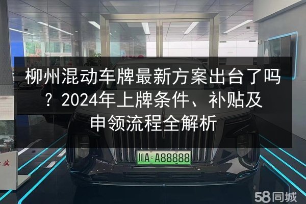 柳州混动车牌最新方案出台了吗?2024年上牌条件、补贴及申领流程全解析 第3张 柳州混动车牌最新方案出台了吗?2024年上牌条件、补贴及申领流程全解析 第3张