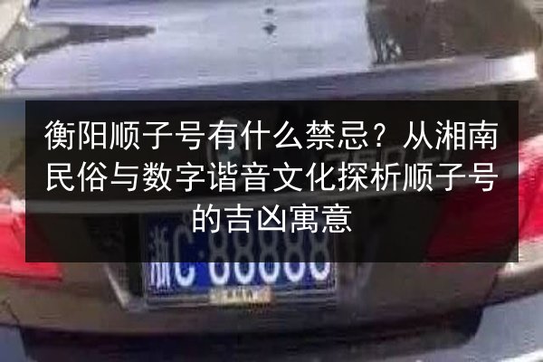 衡阳顺子号有什么禁忌？从湘南民俗与数字谐音文化探析顺子号的吉凶寓意