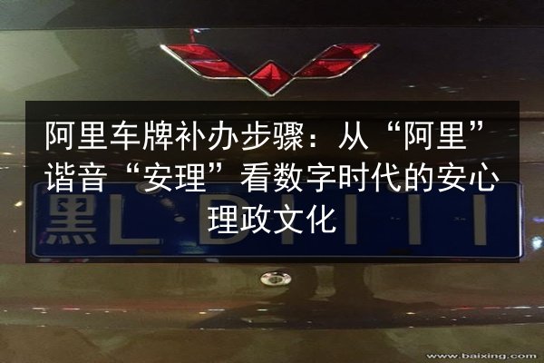 阿里车牌补办步骤：从“阿里”谐音“安理”看数字时代的安心理政文化