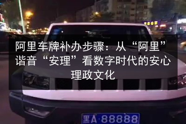 阿里车牌补办步骤:从“阿里”谐音“安理”看数字时代的安心理政文化 第3张 阿里车牌补办步骤:从“阿里”谐音“安理”看数字时代的安心理政文化 第3张