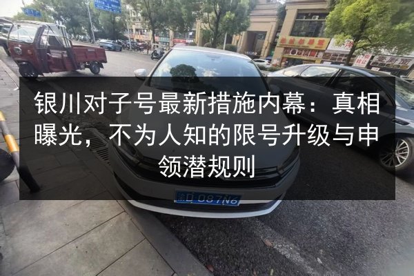 银川对子号最新措施内幕：真相曝光，不为人知的限号升级与申领潜规则