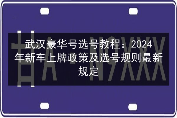 武汉豪华号选号教程:2024年新车上牌政策及选号规则最新规定 第2张 武汉豪华号选号教程:2024年新车上牌政策及选号规则最新规定 第2张