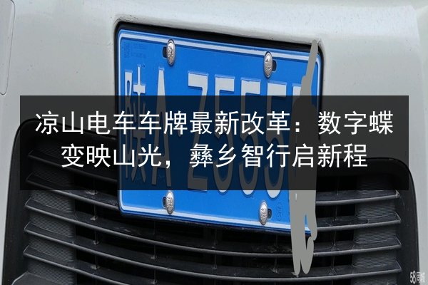 凉山电车车牌最新改革:数字蝶变映山光,彝乡智行启新程 第3张 凉山电车车牌最新改革:数字蝶变映山光,彝乡智行启新程 第3张