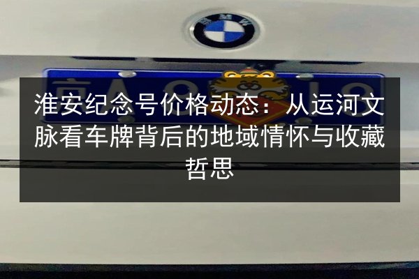 淮安纪念号价格动态：从运河文脉看车牌背后的地域情怀与收藏哲思