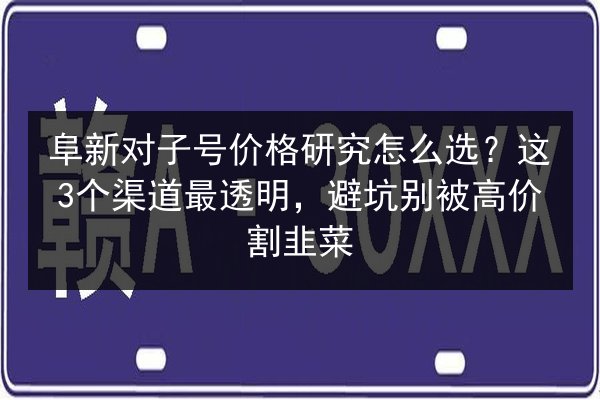 阜新对子号价格研究怎么选？这3个渠道最透明，避坑别被高价割韭菜 第2张