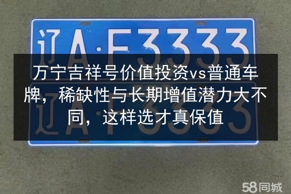万宁吉祥号价值投资vs普通车牌,稀缺性与长期增值潜力大不同,这样选才真保值 第3张 万宁吉祥号价值投资vs普通车牌,稀缺性与长期增值潜力大不同,这样选才真保值 第3张