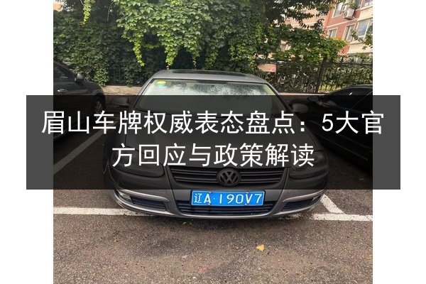 眉山车牌权威表态盘点:5大官方回应与政策解读 第1张 眉山车牌权威表态盘点:5大官方回应与政策解读 第1张