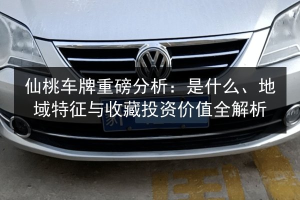 仙桃车牌重磅分析：是什么、地域特征与收藏投资价值全解析 第3张