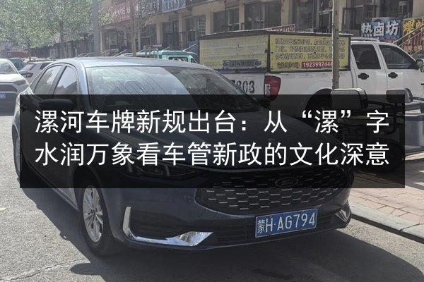 漯河车牌新规出台:从“漯”字水润万象看车管新政的文化深意 第3张 漯河车牌新规出台:从“漯”字水润万象看车管新政的文化深意 第3张