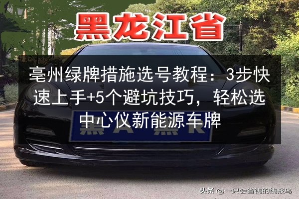 亳州绿牌措施选号教程:3步快速上手+5个避坑技巧,轻松选中心仪新能源车牌 第2张 亳州绿牌措施选号教程:3步快速上手+5个避坑技巧,轻松选中心仪新能源车牌 第2张