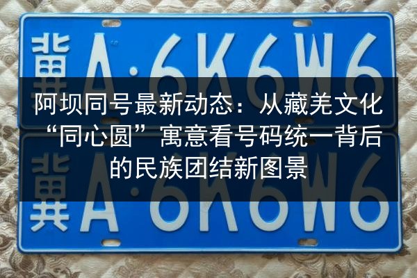 阿坝同号最新动态：从藏羌文化“同心圆”寓意看号码统一背后的民族团结新图景