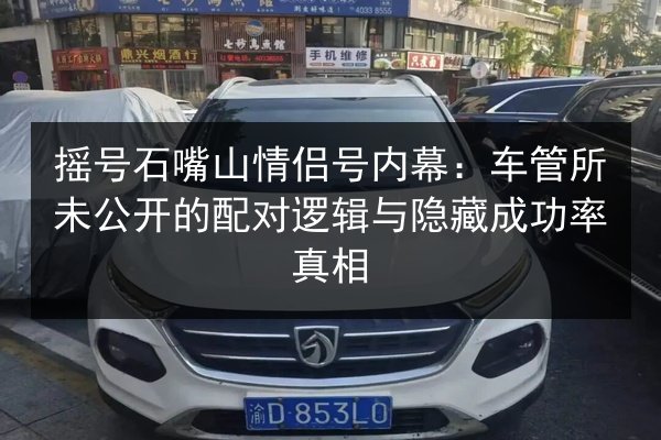 摇号石嘴山情侣号内幕:车管所未公开的配对逻辑与隐藏成功率真相 第1张 摇号石嘴山情侣号内幕:车管所未公开的配对逻辑与隐藏成功率真相 第1张