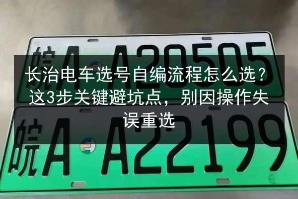 长治电车选号自编流程怎么选？这3步关键避坑点，别因操作失误重选 第2张