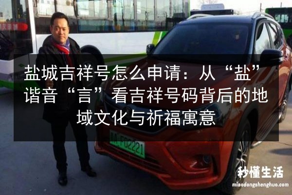 盐城吉祥号怎么申请:从“盐”谐音“言”看吉祥号码背后的地域文化与祈福寓意 第3张 盐城吉祥号怎么申请:从“盐”谐音“言”看吉祥号码背后的地域文化与祈福寓意 第3张