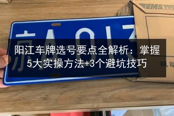 阳江车牌选号要点全解析：掌握5大实操方法+3个避坑技巧 第2张