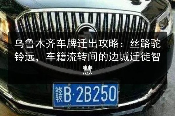 乌鲁木齐车牌迁出攻略:丝路驼铃远,车籍流转间的边城迁徙智慧 第3张 乌鲁木齐车牌迁出攻略:丝路驼铃远,车籍流转间的边城迁徙智慧 第3张