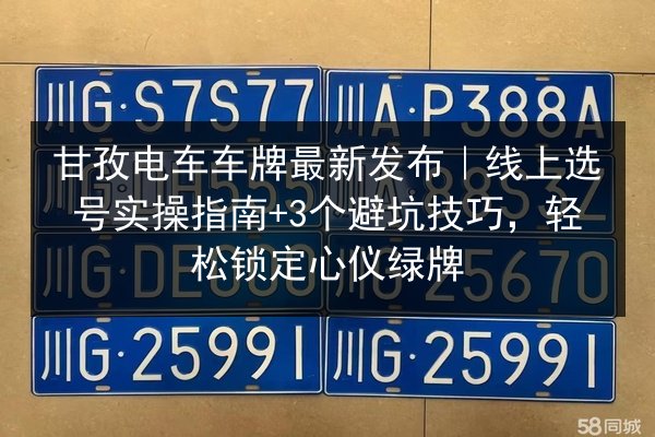 甘孜电车车牌最新发布｜线上选号实操指南+3个避坑技巧，轻松锁定心仪绿牌 第1张