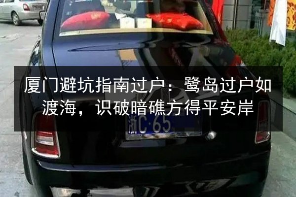 厦门避坑指南过户：鹭岛过户如渡海，识破暗礁方得平安岸
