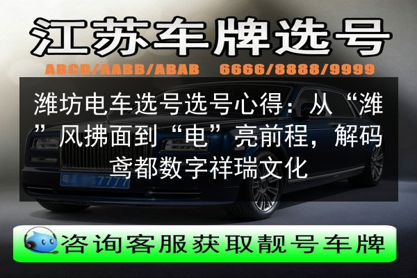 潍坊电车选号选号心得：从“潍”风拂面到“电”亮前程，解码鸢都数字祥瑞文化 第2张