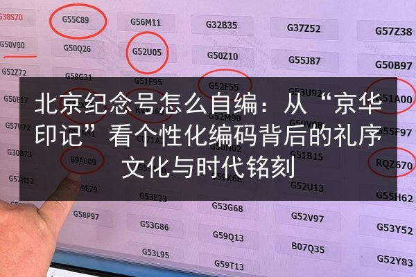 北京纪念号怎么自编：从“京华印记”看个性化编码背后的礼序文化与时代铭刻 第1张