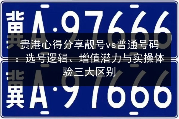 贵港心得分享靓号vs普通号码：选号逻辑、增值潜力与实操体验三大区别