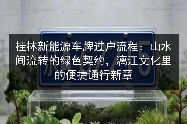 桂林新能源车牌过户流程：山水间流转的绿色契约，漓江文化里的便捷通行新章 第1张