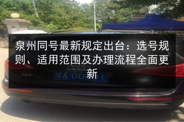 泉州同号最新规定出台：选号规则、适用范围及办理流程全面更新 第2张