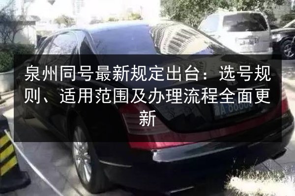 泉州同号最新规定出台：选号规则、适用范围及办理流程全面更新 第3张