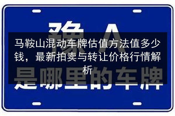 马鞍山混动车牌估值方法值多少钱，最新拍卖与转让价格行情解析
