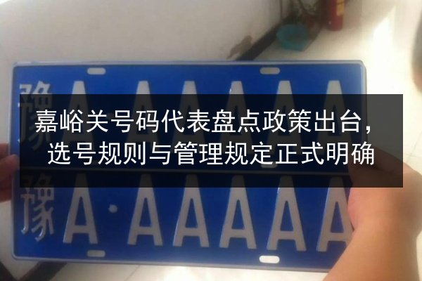 嘉峪关号码代表盘点政策出台，选号规则与管理规定正式明确 第3张