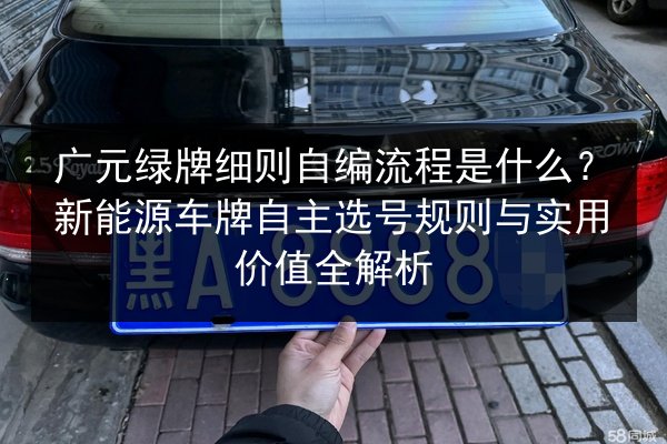 广元绿牌细则自编流程是什么？新能源车牌自主选号规则与实用价值全解析 第3张