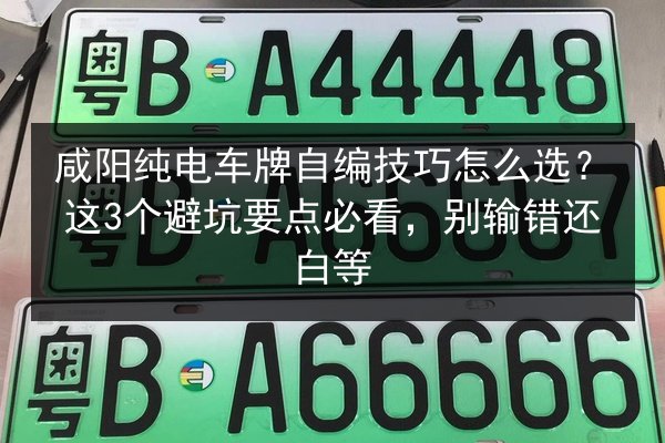 咸阳纯电车牌自编技巧怎么选?这3个避坑要点必看,别输错还白等 第2张 咸阳纯电车牌自编技巧怎么选?这3个避坑要点必看,别输错还白等 第2张