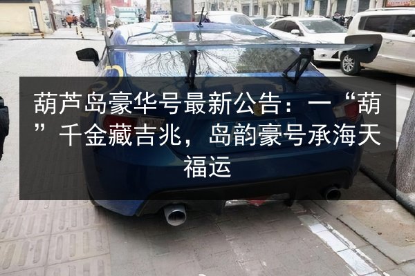 葫芦岛豪华号最新公告：一“葫”千金藏吉兆，岛韵豪号承海天福运 第2张