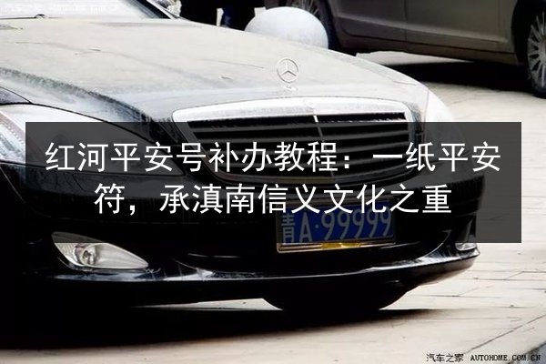 红河平安号补办教程：一纸平安符，承滇南信义文化之重 第2张