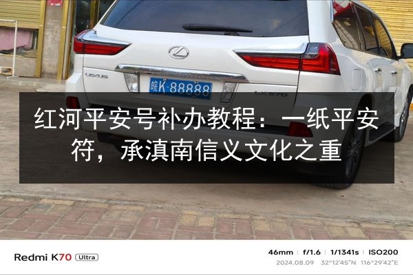 红河平安号补办教程：一纸平安符，承滇南信义文化之重 第3张