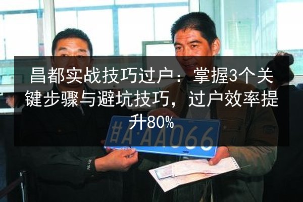 昌都实战技巧过户：掌握3个关键步骤与避坑技巧，过户效率提升80% 第2张