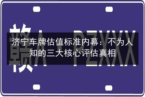 济宁车牌估值标准内幕：不为人知的三大核心评估真相