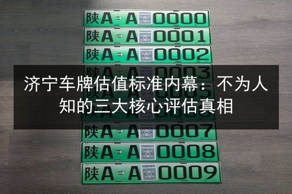 济宁车牌估值标准内幕:不为人知的三大核心评估真相 第3张 济宁车牌估值标准内幕:不为人知的三大核心评估真相 第3张