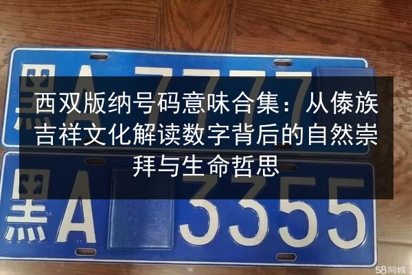 西双版纳号码意味合集:从傣族吉祥文化解读数字背后的自然崇拜与生命哲思 第2张 西双版纳号码意味合集:从傣族吉祥文化解读数字背后的自然崇拜与生命哲思 第2张