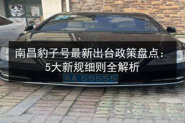 南昌豹子号最新出台政策盘点:5大新规细则全解析 第2张 南昌豹子号最新出台政策盘点:5大新规细则全解析 第2张
