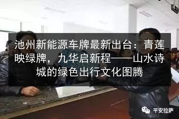 池州新能源车牌最新出台：青莲映绿牌，九华启新程——山水诗城的绿色出行文化图腾