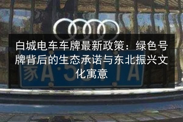 白城电车车牌最新政策：绿色号牌背后的生态承诺与东北振兴文化寓意 第2张